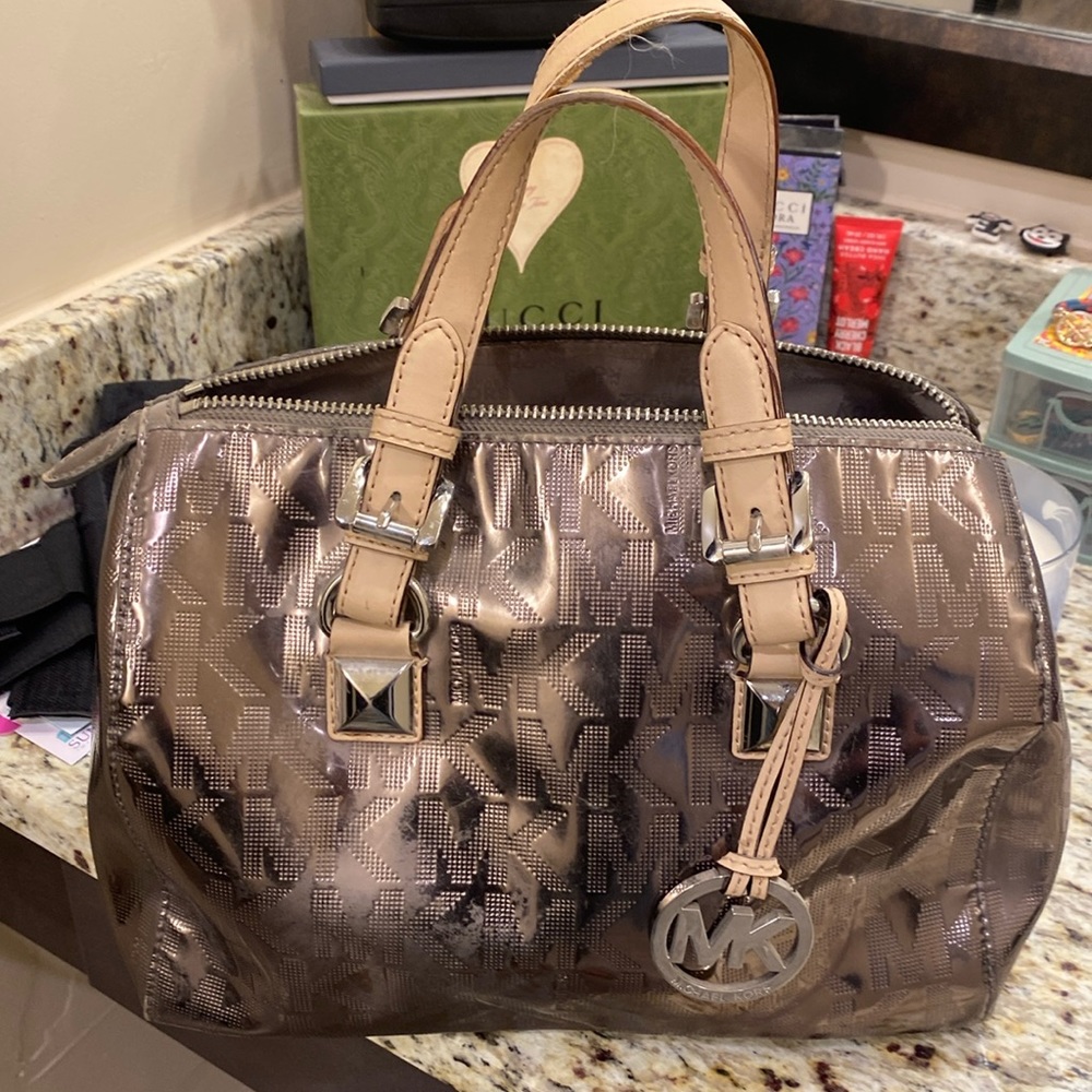 MK metallic handbag